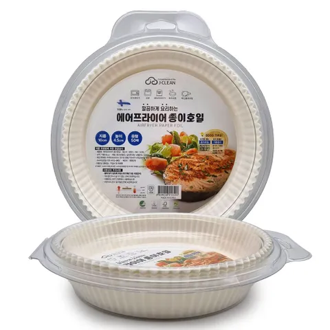 에어프라이어 전용 종이호일 중형 50매 튀김 깔지 기름방지 원형 일회용 위생포장