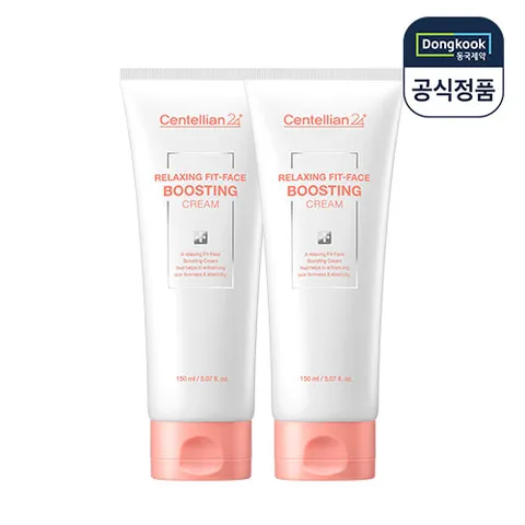 동국제약 릴렉싱 핏페이스 부스팅 크림 150ml 2개 미백 주름개선 기능성 저자극 피부 탄력 광채 수분 보습