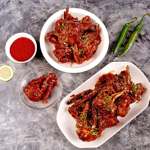 [산호물산] 옥희네 국내산 양념게장 500g / 새콤달콤한 맛 / 100% 수작업