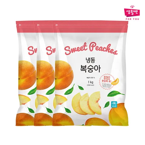 [생활앤] 냉동 복숭아 1kg x 3팩