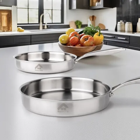 하나빌라 HA-0045 통5중 304 풀클래드 스테인리스 프라이팬 28cm 인덕션 사용가능