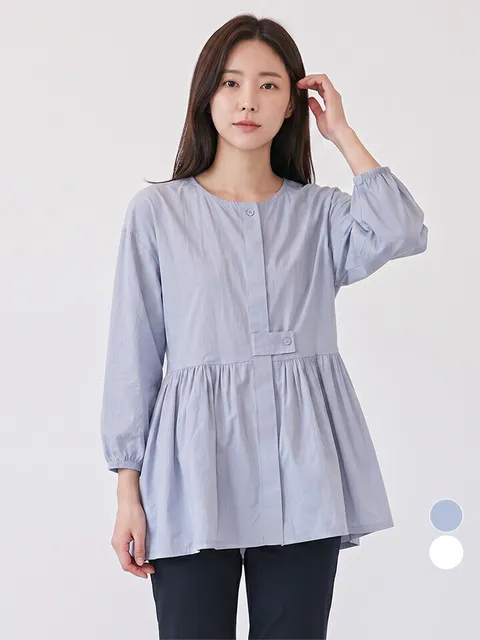 ATMARK 주름플레어루즈블라우스_AE66BL011G
