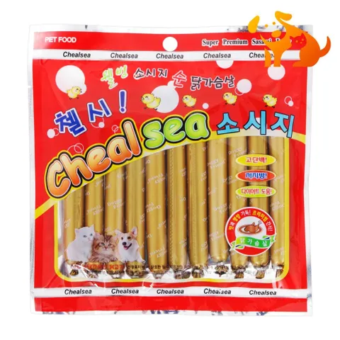 첼시 닭가슴살 애견 소시지 11p 165g 첼시닭가슴살애견소시 애견소시지 강아지닭가슴살165g