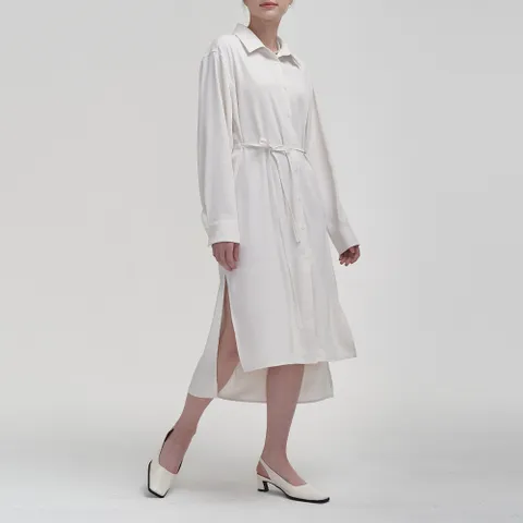 언밸런스 셔츠 원피스_2color