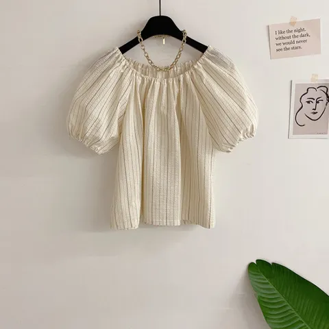 [브리치] 허니제이 / 차큐 시어서커 스트라이프 블라우스(3color)