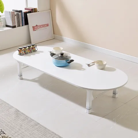 타원형 접이식 거실 소파 테이블 대리석 인테리어 좌탁 좌식테이블 밥상 다용도상