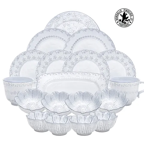 보르달로 핀헤이로 포르투갈 수입 빈티지 그릇 식기세트 플로라 4인홈세트 18P