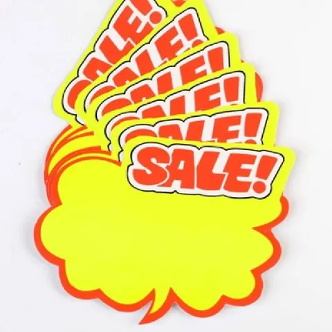 (6매) 구름형 광고용 쇼카드 매장진열 광고스티커 쇼카드 마트용품 매장스티커 매장행사