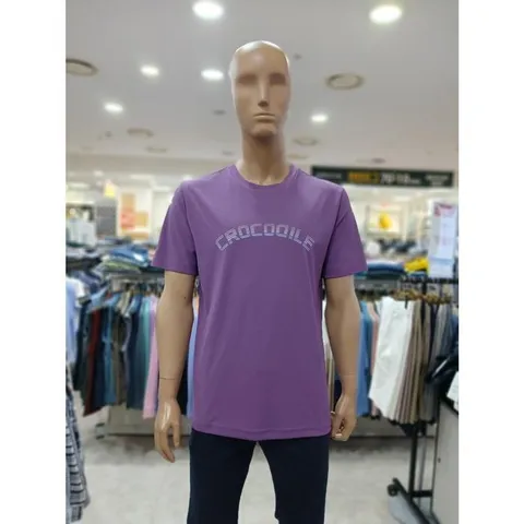 크로커다일 세이브존05 로고 디테일 라운드 보라색 라운드 티셔츠 A2412 29 (37843158)