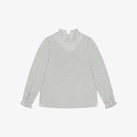 씨 물결 터틀넥 프린팅 블라우스 SLBAX2407 H