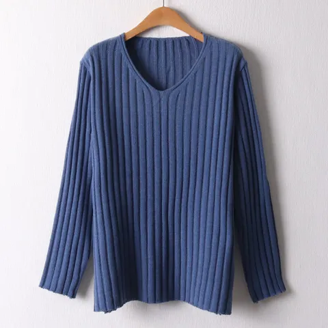 여성의류 브이넥컬러골지긴팔티 EBI242M208 빅사이즈