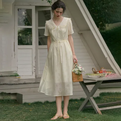 SR_Doll collar A-line dress