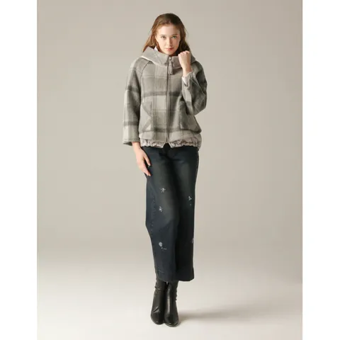 [롯데백화점][손정완]체크 후드 배색 점퍼 ZJP4444100