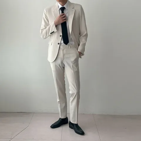 [브리치]  / 현우 여름 비비드 베이지색 정장 수트 세트 셋업 양복
