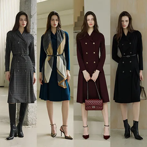 25FW 더블 숄 카라 원피스 1종 KA253F0101OP