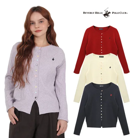 여성 파스텔 버튼 케이블 니트 가디건 TK024