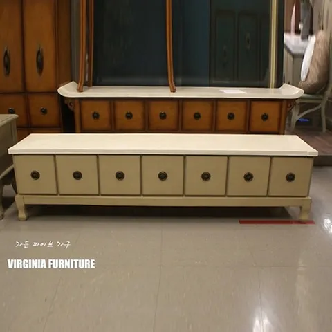 막탄석 7서랍 TV거실장 다크그레이