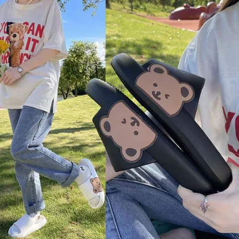 3cm 키높이 곰돌이 슬리퍼 층간소음방지