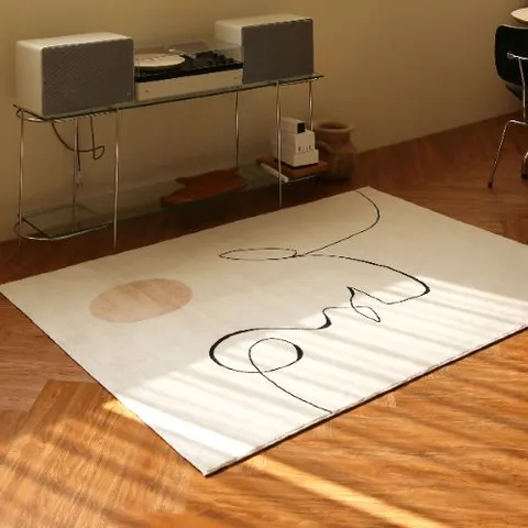 페로아 먼지없는 워셔블 극세사 디자인 단모 침대 러그 거실 카페트