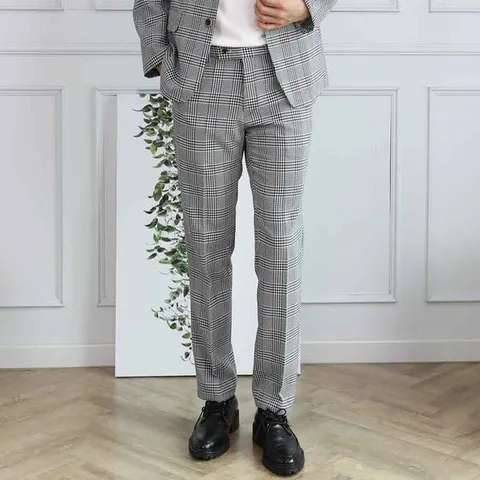 [하프클럽/여름 글렌체크 정장 바지