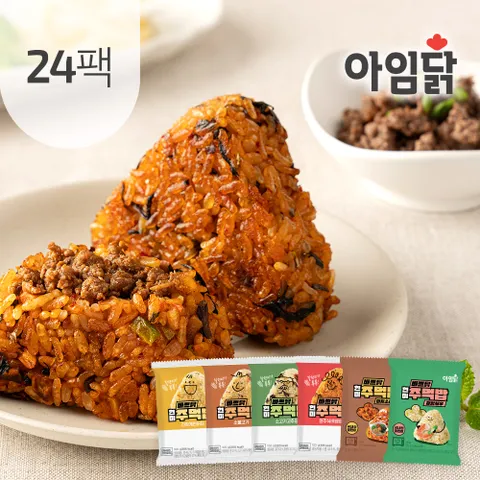 바쁘닭 현미 주먹밥 100g 6종 24팩