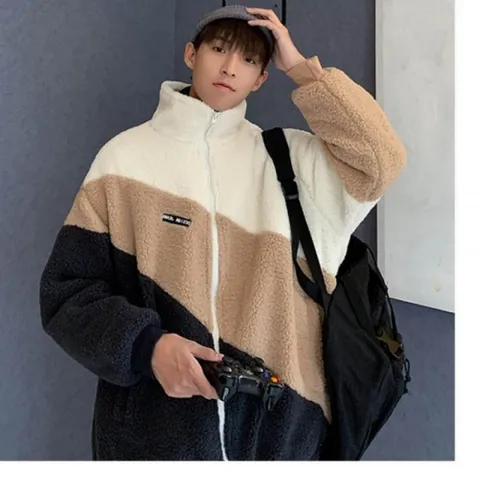 [하프클럽/모노무드]MNO 보아 재킷 양털 투톤 따뜻하게 플리스 양털 데일리자켓 지퍼후드 보이즈