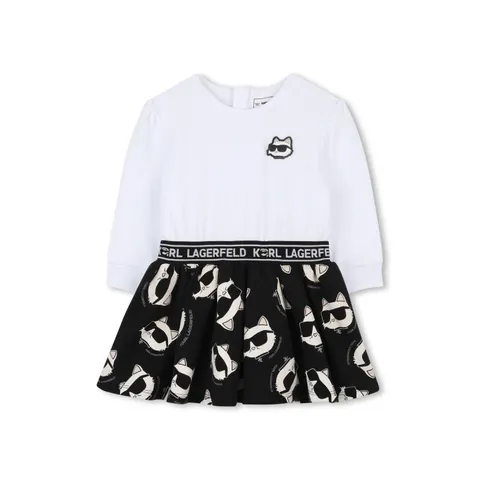 칼라거펠드 여아 화이트 로고 원피스 Z30659K_N50