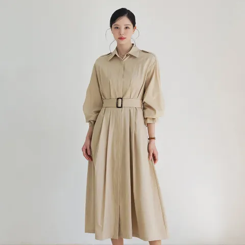 로미드 투웨이 트렌치 벨트 원피스