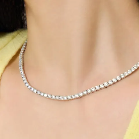 [롯데백화점]20캐럿 테니스 실버화이트 목걸이 HNXSVR30634M-W