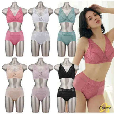 빅사이즈 ABCDE컵 경량 에어몰드 브라팬티 6 SET