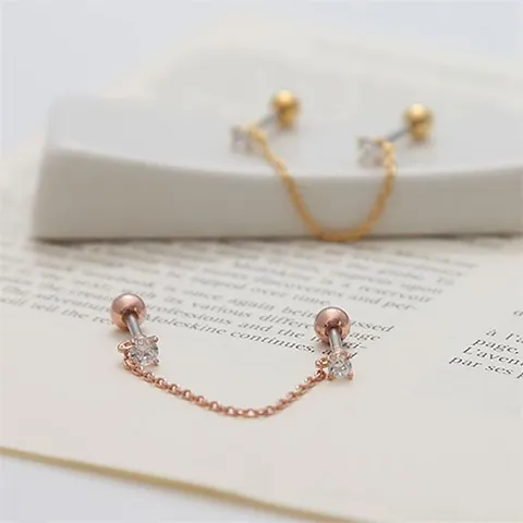 [오노마] ONM 패션 피어싱 큐빅 투핀 3종 택1 한쪽판매 (9594107)