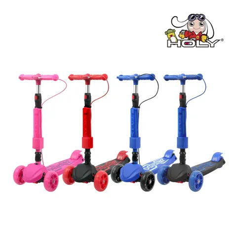 [홀리] X-2000 접이식 아동 세발 LED 휠 범퍼 킥보드 스쿠터