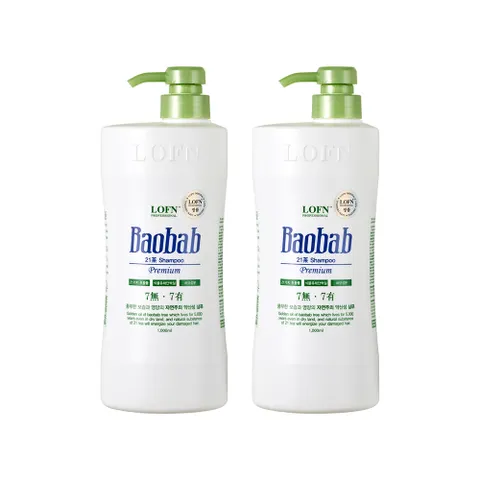 바오밥 프리미엄 21차 건성(약산성)샴푸 1000g 2개
