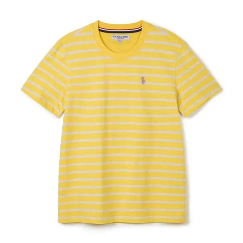 [U.S. POLO ASSN.]  여성 코튼100 반팔 라운드티셔츠_옐로우ST