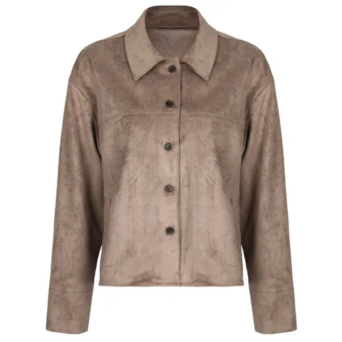 [파슨스] Suede Button Shirt [IBPT0JK02]
