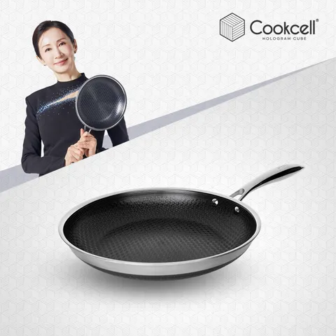 쿡셀 홀로그램 큐브 IH 후라이팬 28cm