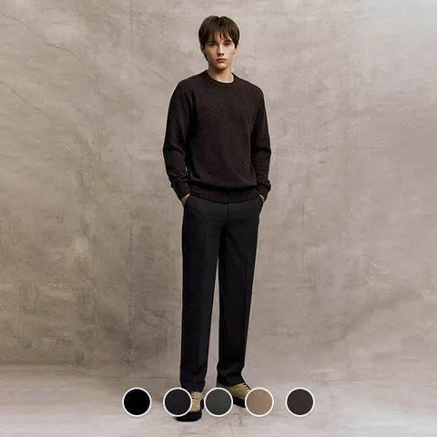 114915 브러시드 테이퍼드 히든밴딩 슬랙스