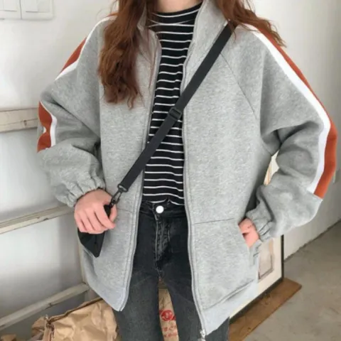 기모 점퍼 여성 루즈핏 트랙 저지 집업 자켓 기모집업 집업 루즈핏집업 여성용트랙집업