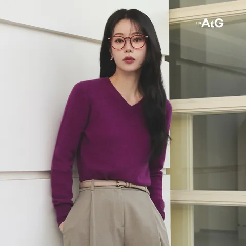 더엣지 25FW 캐시미어100% 브이넥 풀오버