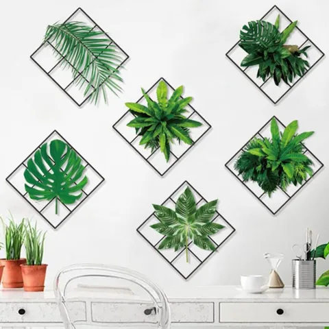 식물 그린 포인트 포인트벽지 인테리어 시트지 스티커 방수스티커 꽃스티커 잎스티커