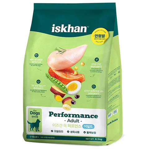 이즈칸 독 퍼포먼스 어덜트 15kg 영양공급 저알러지 체중유지