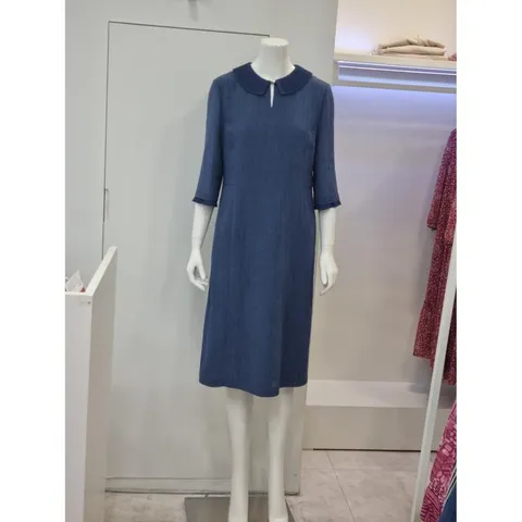 세이브존04 수입소재 주름카라 원피스 OP4209