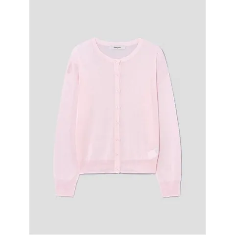 레이온 혼방 긴소매 카디건 - 라이트 핑크 (35575ALYKY)