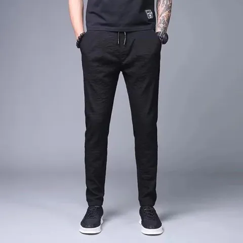 [옷자락] 남성 시원한 린넨 링클프리 데일리룩 밴딩 일자 팬츠