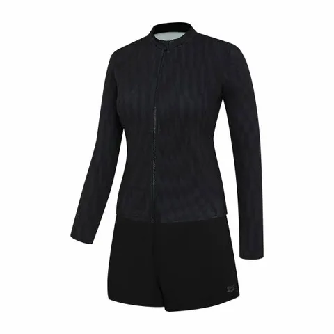 [아레나] 여성 소다 레저 집업 래쉬가드 세트A4BL1PS10BLK