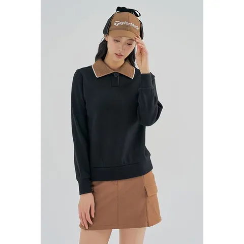 [하프클럽] 여성 니트 카라 맨투맨 티셔츠 TWTYM8141-199