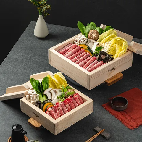 업소용 가정용 편백찜기 나무찜기 원형 대형 2단