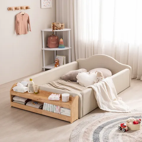 아씨방가구 핸디 베이비 범퍼침대 선반+매트포함