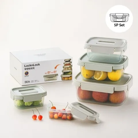 착착 정리보관 밀폐용기 5개 세트 LTN350S5