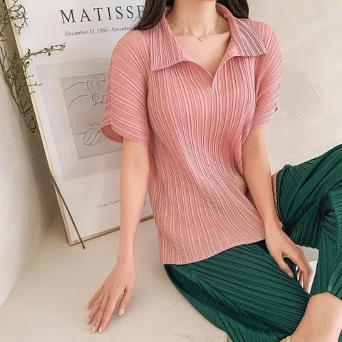 [VY] 여성 주름옷 반팔 티셔츠_WT32521_18571967_588847